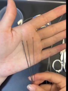2pcs Beaded Needles With Steel Needles Long And Thin Beaded Leads Side Threaded Hooks And Beads For DIY Handmade Jewelry