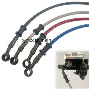 Moto 28 degre Black 600 To 1200mm Hydraulic Brake Hose DOT oil Pipe Line Braided Cable 10mm Banjo For Kawasaki Yamaha Honda ATV