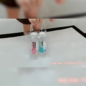 10PCS/Gift Bag Pvc Plastic Transparent Bag Large Space Handbags Handiched Bag Hand -Handed Bag Transparent Bag Gift Bag