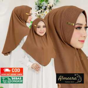 𝐀𝐥𝐦𝐞𝐞𝐫𝐚 - Jilbab Instan Pet Bergo Ataya Jersey Pinguin Dewasa Lebel Besi - Kerudung Wanita /- Bergo Hamidah Terlaris -  /- Kerudung Pasmina Jumbo - kerudung langsung pakai model terbaru dewasa -/ Kerudung Hijab Jilbab Instan Jersey Pasmina Terbaru