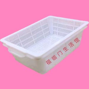 กล่องเก็บของพลาสติกหนา ไม่มีฝาครอบ กล่องใส่ผัก ชั้นวางของรูปทรงสี่เหลี่ยม ส่วนบนเป็นตะกร้า สำหรับใช้ในครัวเรือน