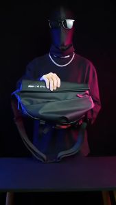 【Life Shop】Crossbody Bag Men Sling Bag Phone Pouch Chest Bag Black Large Capacity Shoulder Bag Beg Men Sling ES401