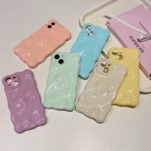 Simple solid color cloud shaped soft case for iPhone 11 12 13 14 15 16 Pro Max casing Anti fall protective cover for iPhone11 case