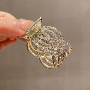 Elegant Pearl Hair Clip Womens Bun Hairpin High Ponytail Clip Back of Head Hairdressing Tool Hair Card Headwear Accessory