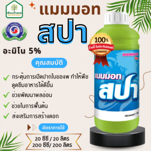 แมมมอท สปา ตราเทพวัฒนา (ปลาคู่) อะมิโน ส่งเสริมการสร้างดอก ช่วยพัฒนาผลอ่อน ของแท้100% ขนาด 1 ลิตร