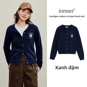 INMAN | Áo Cardigan Len Dày Thêu