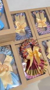 มาลัยผ้าขาวม้า มาลัยกร ไหว้ผู้ใหญ่ ของขวัญวันพ่อ งานเกษียร งานฝีมือ