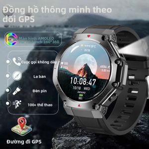Đồng Hồ Thông Minh Thể Thao GPS Chuyên Nghiệp Mới 2026 Dành Cho Nam Hỗ Trợ Chạy Bộ Bơi Lội Theo Dõi Hoạt Động Ngoài Trời Tích Hợp La Bàn Máy Đo Độ Cao Khả Năng Chống Nước 3ATM Dây Đeo Thể Dục.