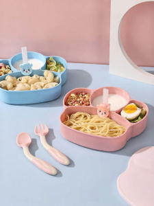 Baetsie | Cute Suction Partitioned Feeding Plate