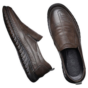 Nailai Mens Shoes 2025 New Spring Autumn Leather Shoes Casual Soft Bottom Anti-slip Cow Tendon Mens Footwear Comfortable Wear