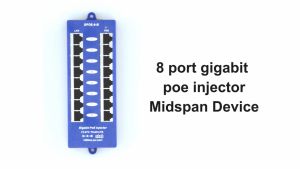 PoE World 8 Port Gigabit Pover over Ethernet Midspan Injector Wall Mount Mode B Passive PoE Injector For 8pcs 24Volt Mikrotik UBNT Devices 60Watt 120W Power Adapter For Option