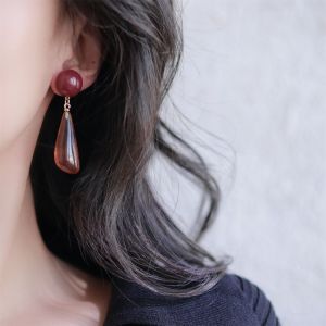 Yuejian Mojito ~ Square and round Face Earrings 2023 New Arrival Best Selling Fall and Winter Maillard Earrings Mosquito Coil Ear Clip