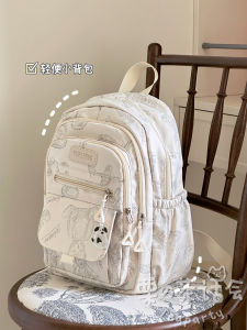 High Capacity Japanese Style College Double Shoulder Bag for Boys and Girls Casual Waterproof Polyester Tea Party Brand