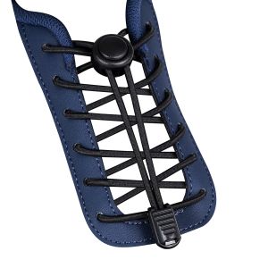 2PC Elastic laces Spring Lock Shoelaces Spring Lock No Tie Shoelace Kids Adult Quick Shoe laces Rubber band Round lazy Shoelaces