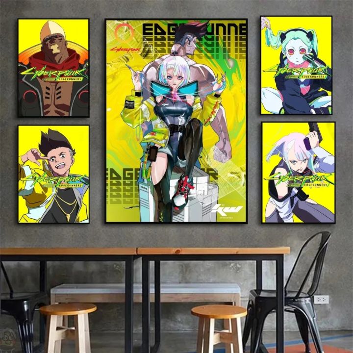 1pc Anime Figure Cyberpunk Edgerunners Poster Poster Stickers Art Wall ...