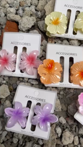 Fyngalery ♛ Set Jedai Jepit Bunga Kamboja Hibiscus Isi 2 Jedai Kecil Aksesoris Rambut Wanita DP418