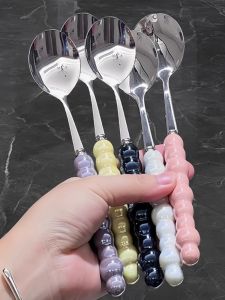 Creative High Aesthetic Value Steel Spade Spoon for Eating Watermelon Ice Cream Stirring Dessert Soup Ladle Home Use