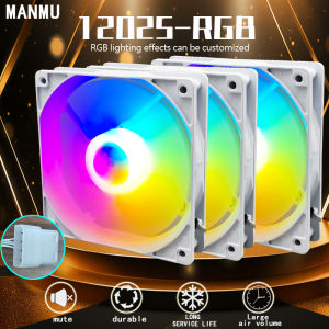 Manmu Big Promotion: 120mm PC Case Fan RGB LED Computer Air Cooling Fans Gaming Cooler