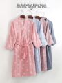 Pure Cotton Bath Robe Women's New Model Absorbent Spring Summer Wearable Towel Kimono Nightgown Sleepwear Men's Summer Bath. 