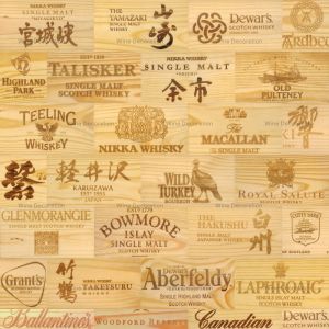 Niche Whiskey Wooden Box Board Foreign Wine Bar Wine Box Board Pine Solid Wood Box Board Scottish Japanese Ins Style Decoration