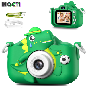 Kids Digital Camera with 32G Card Toy Girl Boy 1080p Hd Screen Cartoon Dinosaur Camera Photography Video Birthday Gifts Christma