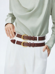 Pierre Cardin | Dây Nịt Da Nữ Phong Cách Vintage Thiết Kế Dành Cho Quần Jeans Với Khóa Kim