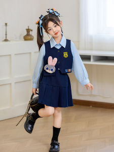 Rabbit Police Officer Clothes Kids Judy Suit Girl Fall Dress Cos Costume Little Girl JK Princess Skirt