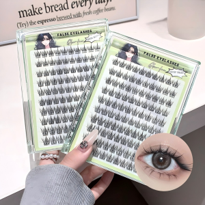 GegeBear Natural Segmented Glue-Free False Eyelashes Large-Capacity Self-Adhesive Lashes Easy to Wear Enlarge Eyes for Beginners
