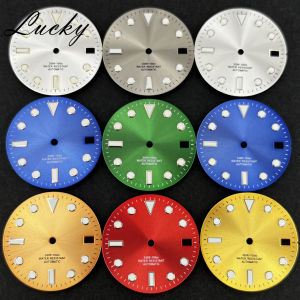 High Quality 28.5mm NH35 NH36 White Blue Green Black Yellow Watch Dial Luminous Watch face Fit NH35 Movement Replacement Parts