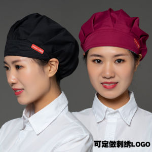 Chef Cap Womens Adjustable Cooking Oil-Proof Smoke-Proof Health Nurse Work Chef Cap Anti-Hair Loss Beauty Hat Winter