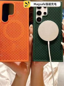 เคสโทรศัพท์บางเฉียบระบายความร้อน Samsung S24 Ultra แบบมีช่องรูปสามมิติ ดีไซน์แม็กซ์ฟีลด์ ดีไซน์ลายแมงกานีส