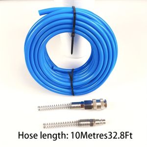 AGASHE 3-in-1 air compressor hose with quick connector 10/20/30 meters - flexible reinforced PU tube 8x5mm