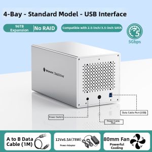 Yottamaster | Multi-Bay SATA Hard Drive Enclosure 3.5 Inch