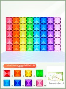 PANDUOXIANG | Magnetic Square Blocks for Boys and Girls Birthday Gift
