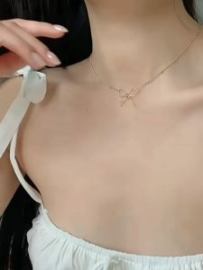 Kalung Titanium Wanita Pita Terbaru Kalung Titanium Anti Karat Tidak Luntur