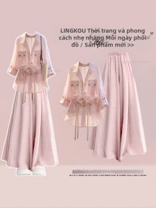 NUMEN BUTTON | Bộ Đồ Nữ Dáng Xòe eo Phong Cách Trẻ trung cho Người Mập