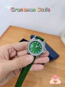 Jam Tangan Wanita Kecil PU Leather & Berlian + Kotak Gratis