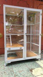 kandang kucing Almunium premium