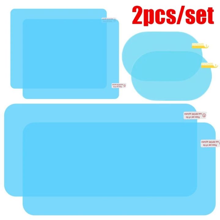 thumbnail image 2 of 2x Rainproof Car Side Mirror Window Sticker – Anti-Fog Protective Film, Clear Universal Fit 2 of 2