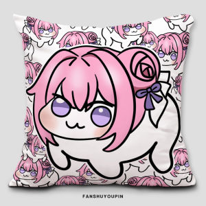 Bọc Đệm Búp Bê Doro Nikke Victory Goddess Pink Hair Bọc Đệm Vuông Polyester PP Cotton Bùa May Mắn Trang Trí Phòng Ký Túc Xá