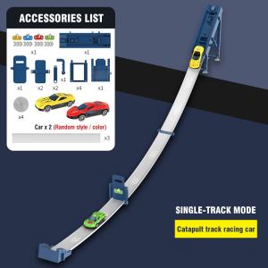 DIY 2/4 Catapult Racing Cart Track Toy Competitive Race Vehicle with Alloy Car Kids Play Game car track for children Kids Boys