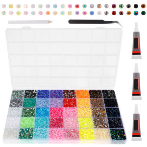 40 Colors Resin Jelly Rhinestones for Bedazzling 3mm Flatback Gems for Diamond Art Bedazzler Kit for Nail Art Craft 32000pcs