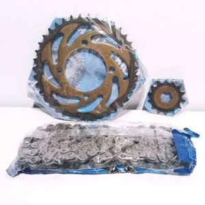 gearset Gear paket kumplit depan belakang rantai Force one force zr alfa fi fizr  14T 39T 428H 100L