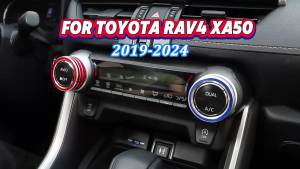 Toyota RAV4 XA50 Xe Hybrid Điều Hòa Không Khí Công Tắc Núm Vòng Bao Nhựa ABS Trang Trí Phụ Kiện Cho Các Mẫu Xe 2019-2025