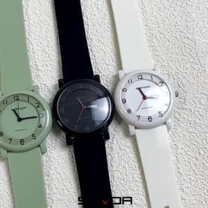 Sanda | Đồng Hồ Thạch Anh Nữ SANDA 3255 Hiển Thị Lịch Kép Đồng Hồ Thời Trang Chống Nước Dành Cho Sinh Viên Với Các Vạch Số Ả Rập Dây Đeo Silicon