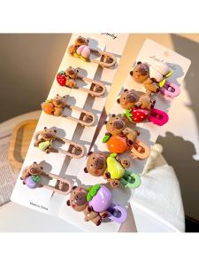 Capybara Hollow out Hair Clips Sweet Style Side Bangs Hair Accessories for Primary School Students And Girls