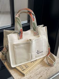 Pink New Arrival K-style Fashion Casual Handbag Womens Work Clothing Easy Matching Tote Bag Canvas Portable Simplicity Crossbody Bag