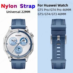 MAFAM【🚀Ready Indonesia】Strap For New Nylon Strap For Huawei Watch GT5 46MM GT4/5 Official Color Replaceable Wristband For Huawei Watch GT5 Pro Braid Strap