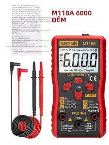 ANENG | ANENG M118A Đồng Hồ Vạn Năng Kỹ Thuật Số Mini Có Màn Hình LCD Máy Kiểm Tra Điện Áp AC/DC Điện Trở Ohm Máy Kiểm Tra Dòng Điện Diode Công Cụ Điện Không Tiếp Xúc