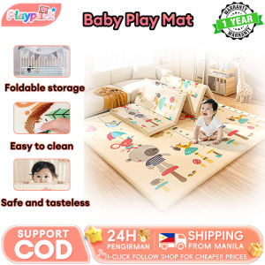 Baby Play Mat Foldable XPE Foam Waterproof Non-Slip Double-Sided Cute Cartoon Design for Crawling & Playing